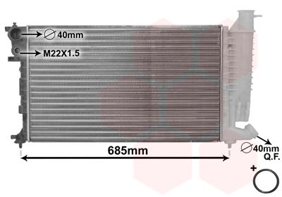 VAN WEZEL radiatorius, variklio aušinimas 40002141